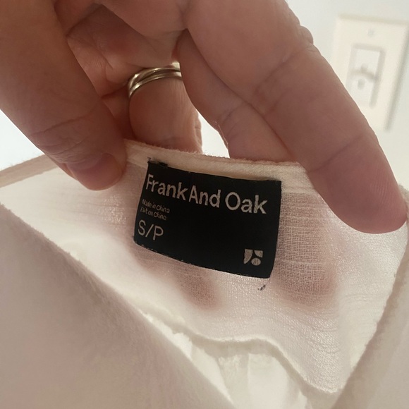 Frank & Oak Off-White Button-Down Blouse - Picture 4 of 7